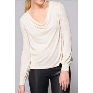 Free People Cowl Neck Sparkle Sweater